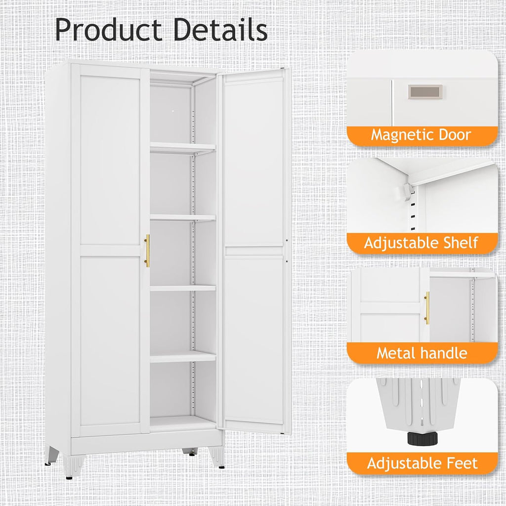 71‑Inch Tall Metal Pantry Storage Cabinet