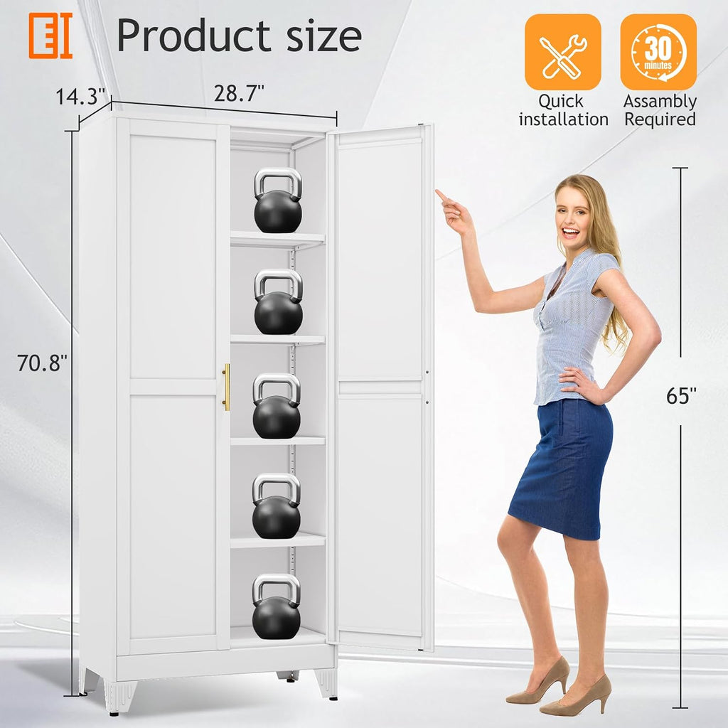 71‑Inch Tall Metal Pantry Storage Cabinet