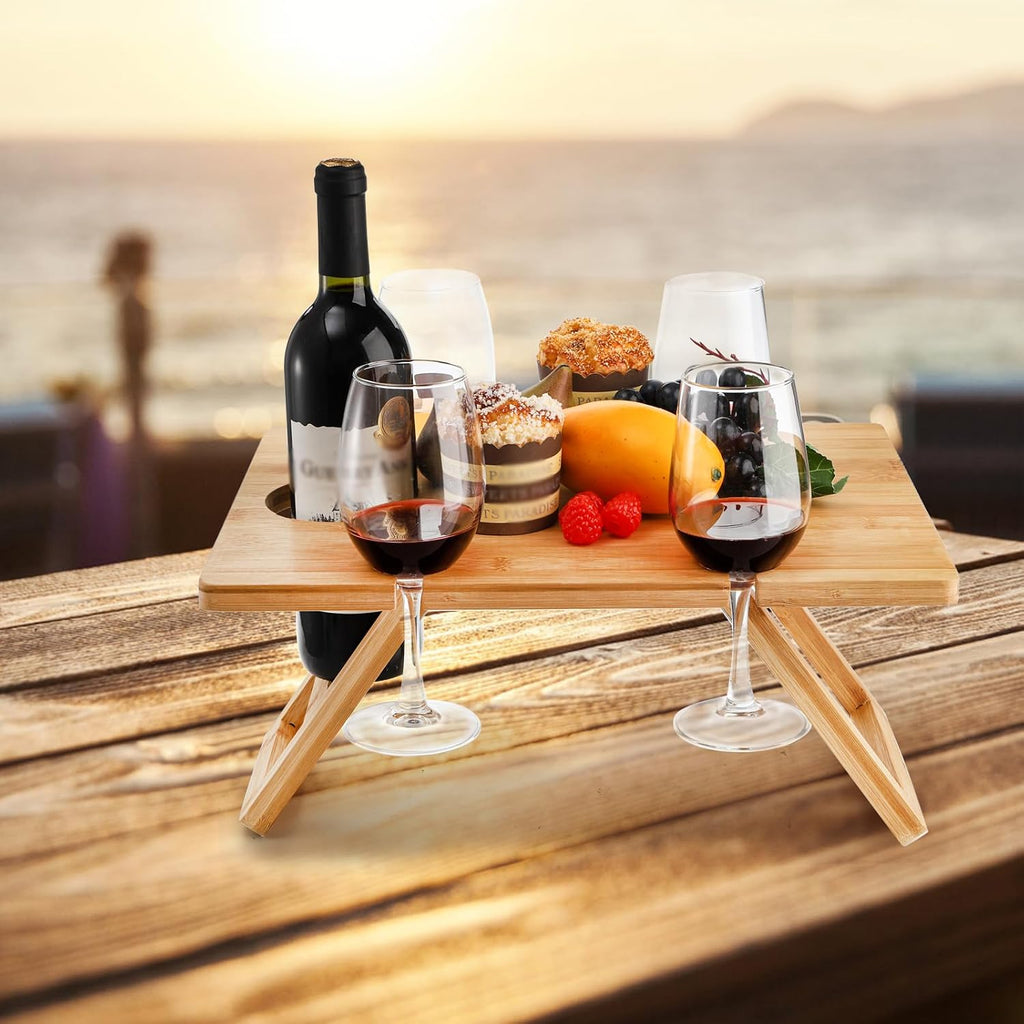 Wine Holder Portable Picnic Table