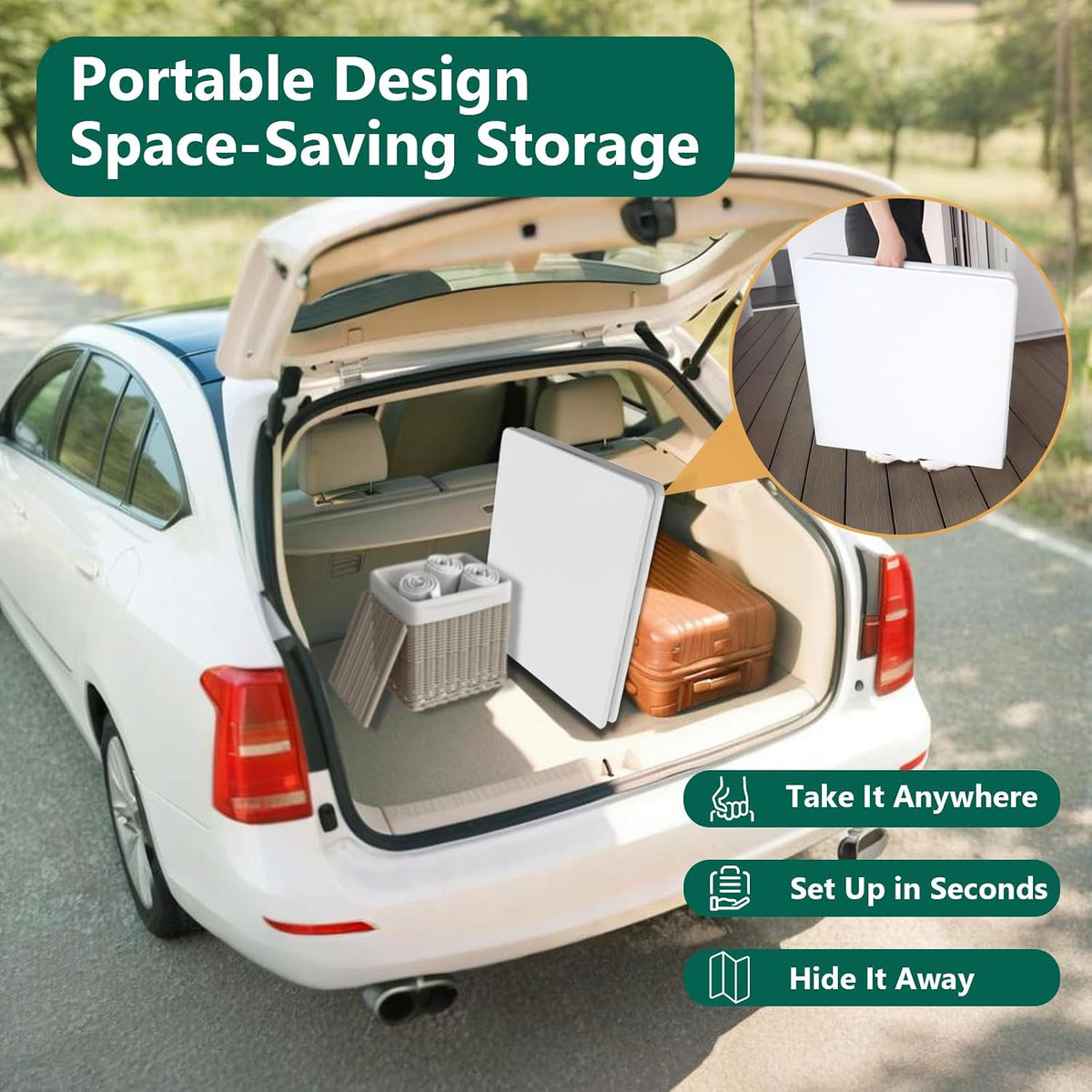 Adjustable Plastic Folding Table