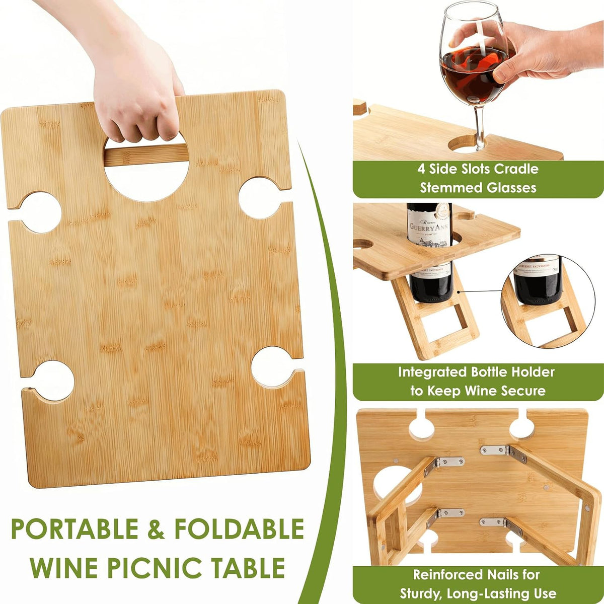 Wine Holder Portable Picnic Table