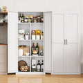 71‑Inch White Metal Tall Pantry Storage Cabinet