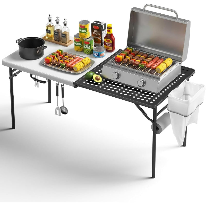 5FT  Portable Metal Grilling Folding Table