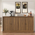 63‑Inch Fluted Wooden Sideboard Buffet Credenza Cabinet