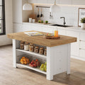 55‑Inch Farmhouse Kitchen Island with Storage