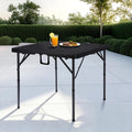 34‑Inch Square Adjustable‑Height Plastic Folding Card Table