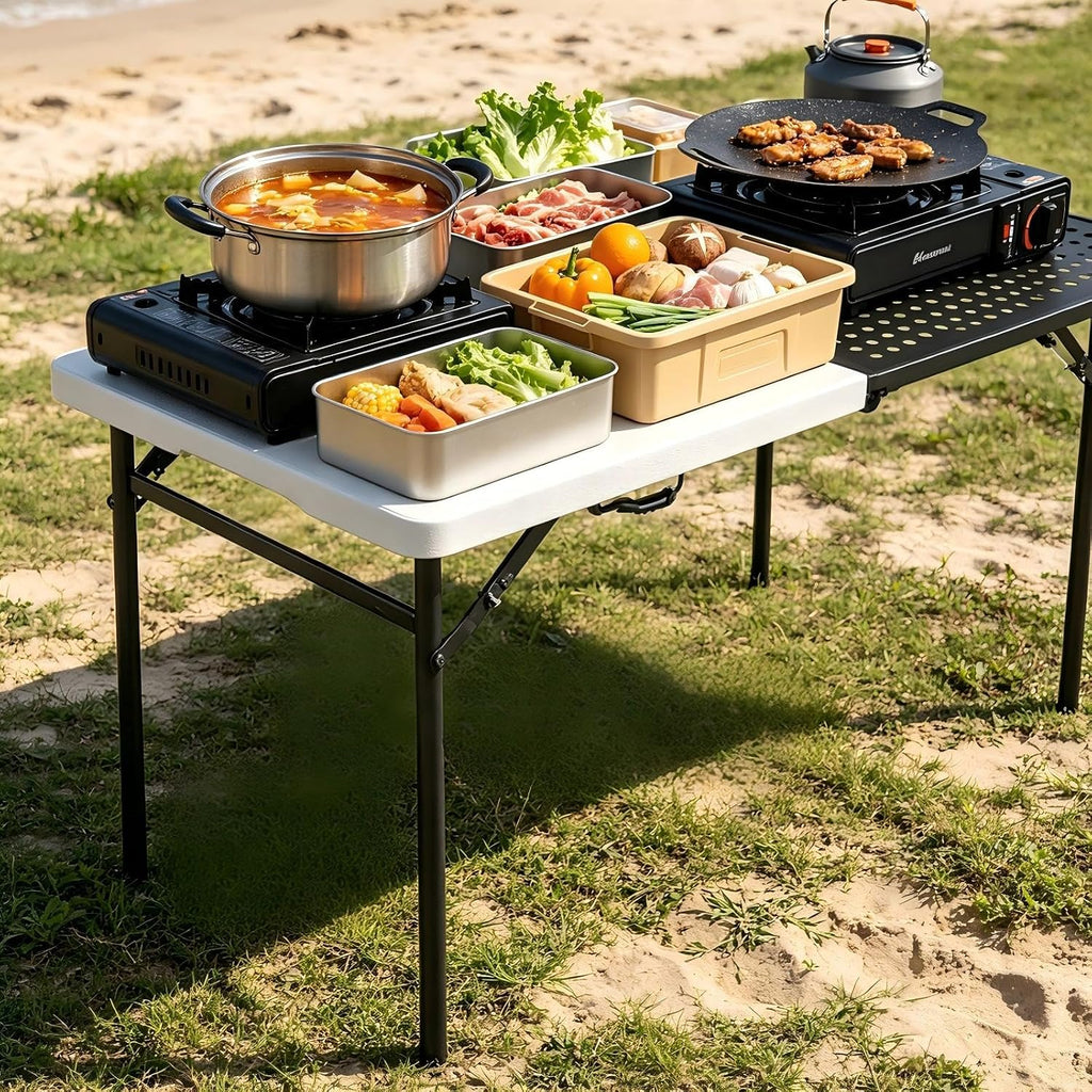 5FT  Portable Metal Grilling Folding Table