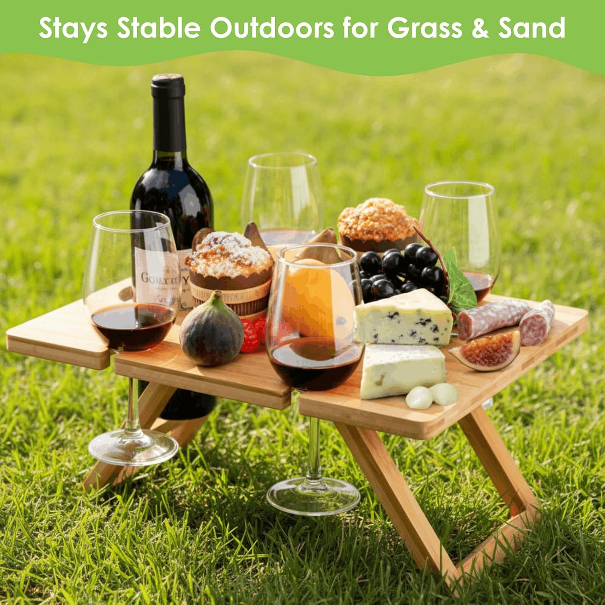 Wine Holder Portable Picnic Table