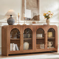 65‑Inch Arched Glass Door Sideboard Buffet Cabinet